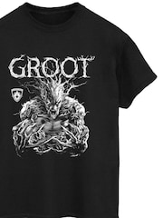 Brands In Black Marvel Groot Mono T-Shirt - Image 4 of 5