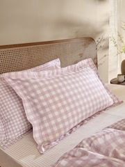 Yard Set of 2 Blush Barton Check Pillowcases - Image 1 of 1