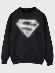 Brands In Black DC Comics Superman Skeleton Shield Sweat Top - Image 1 of 3