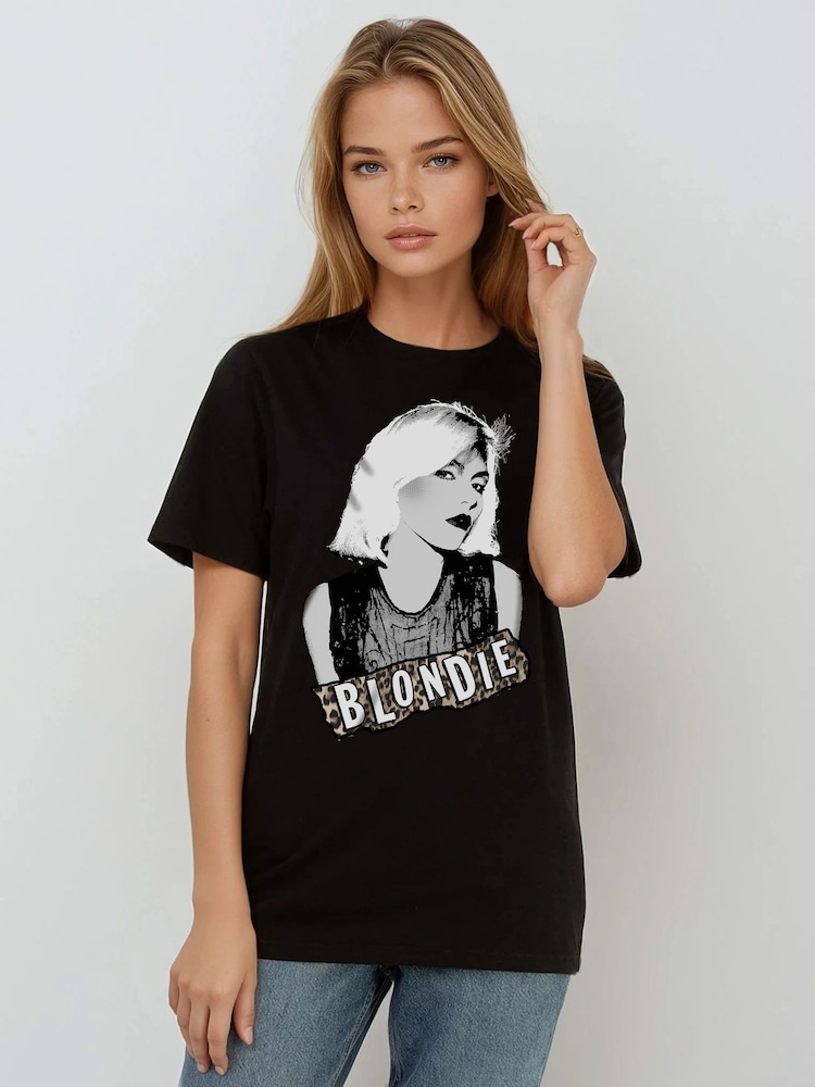 Brands In Black Blondie Portrait Face Music T-Shirt - Image 1 of 5 Brands In Black Blondie Portrait Face Music T-Shirt - Image 1 of 5