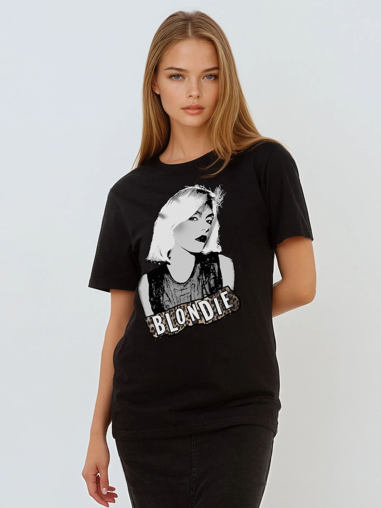 Brands In Black Blondie Portrait Face Music T-Shirt - Image 2 of 5 Brands In Black Blondie Portrait Face Music T-Shirt - Image 2 of 5