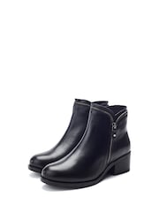 Musta - Moda in Pelle -saappaat, joissa vetoketjulliset lohkokorkoiset yksityiskohdat - Kuva 2 / 4