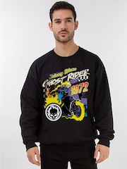 Brands In Black Marvel Ghost Rider Sweat Top - Image 1 of 5