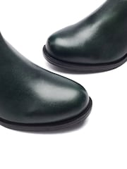 Vihreä - Moda in Pelle -saappaat, joissa vetoketjulliset lohkokorkoiset yksityiskohdat - Kuva 3 / 4