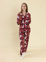 Vanilla Underground Red Harry Potter Button Up Long Sleeve Leg Pyjamas Set - Image 1 of 8