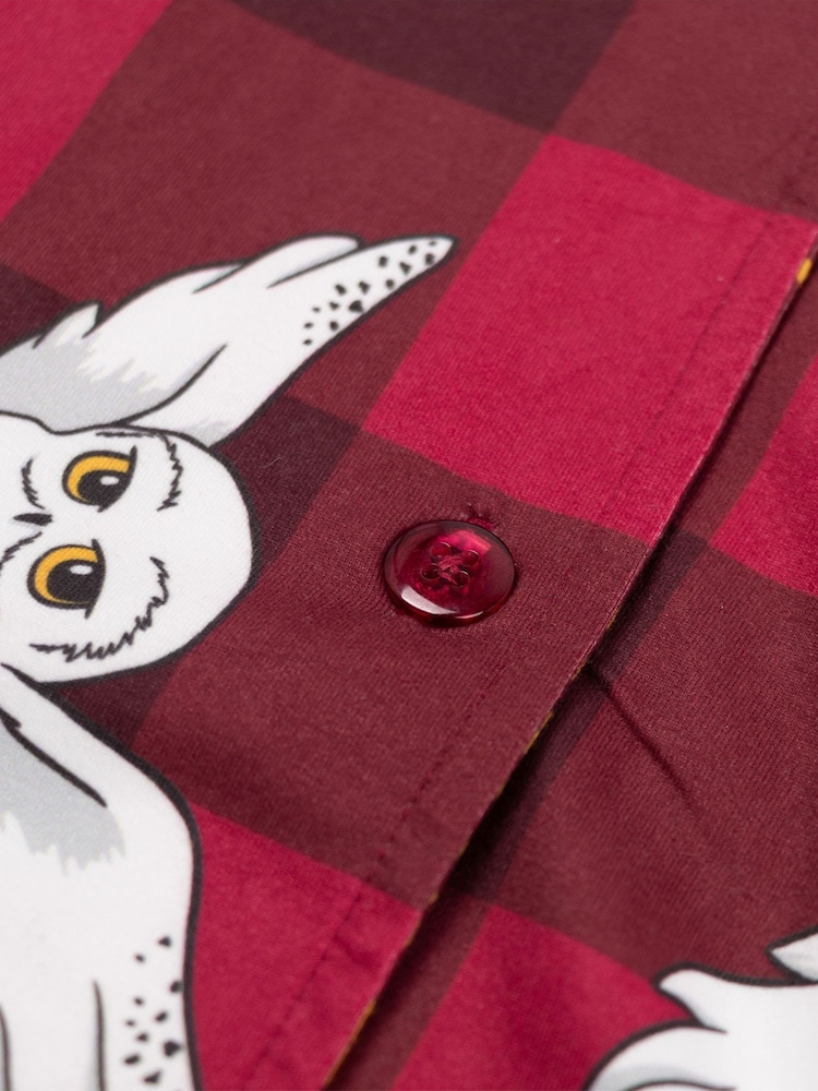 Vanilla Underground Red Harry Potter Button Up Long Sleeve Leg Pyjamas Set - Image 8 of 8