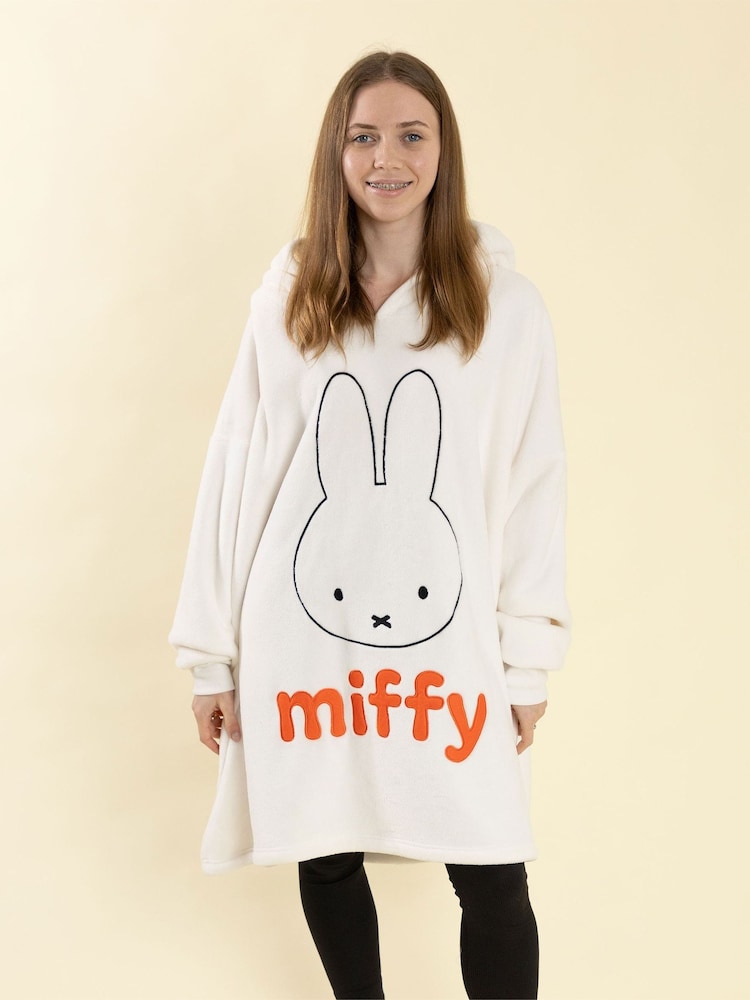 Vanilla Underground White Miffy Face Blanket Hoodie - Image 1 of 8