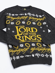 Vanilla Underground Black Lord Of The Rings Mens Black Xmas Jumper - Image 2 of 6