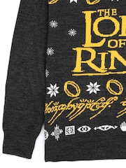 Vanilla Underground Black Lord Of The Rings Mens Black Xmas Jumper - Image 4 of 6