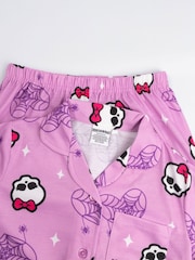 Vanilla Underground Pink Monster High Button-Up Long Sleeve Leg Pyjamas Set - Image 4 of 6