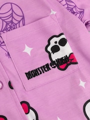 Vanilla Underground Pink Monster High Button-Up Long Sleeve Leg Pyjamas Set - Image 5 of 6