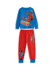 Vanilla Underground Blue Marvel Spiderman Cotton Long Sleeve Leg Pyjamas Set Multi Pack of 2 - Image 2 of 5