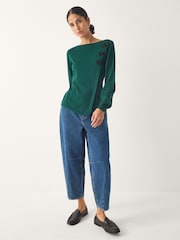 Monsoon Sofia Asymmetrical Button Jumper - Imagen 4 de 5