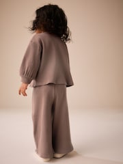 Brown Long Sleeve Ribbed Raglan Cardigan (3mths-7yrs) - Image 3 of 12