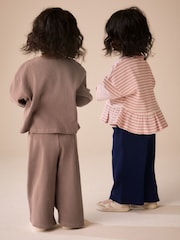 Brown Long Sleeve Ribbed Raglan Cardigan (3mths-7yrs) - Image 8 of 12