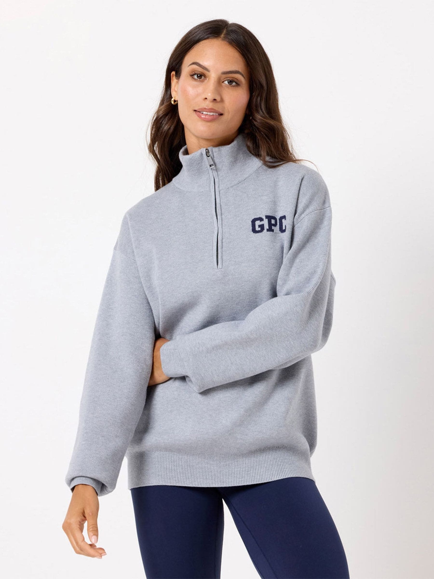 Inside 23 experiment N°0 グレー スウェット Buy Gym + Coffee Grey Knit Half Zip Jumper from the Next UK online