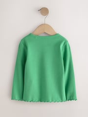 Green Rainbow Ribbed Long Sleeve Top (3mths-7yrs) - Image 2 of 4