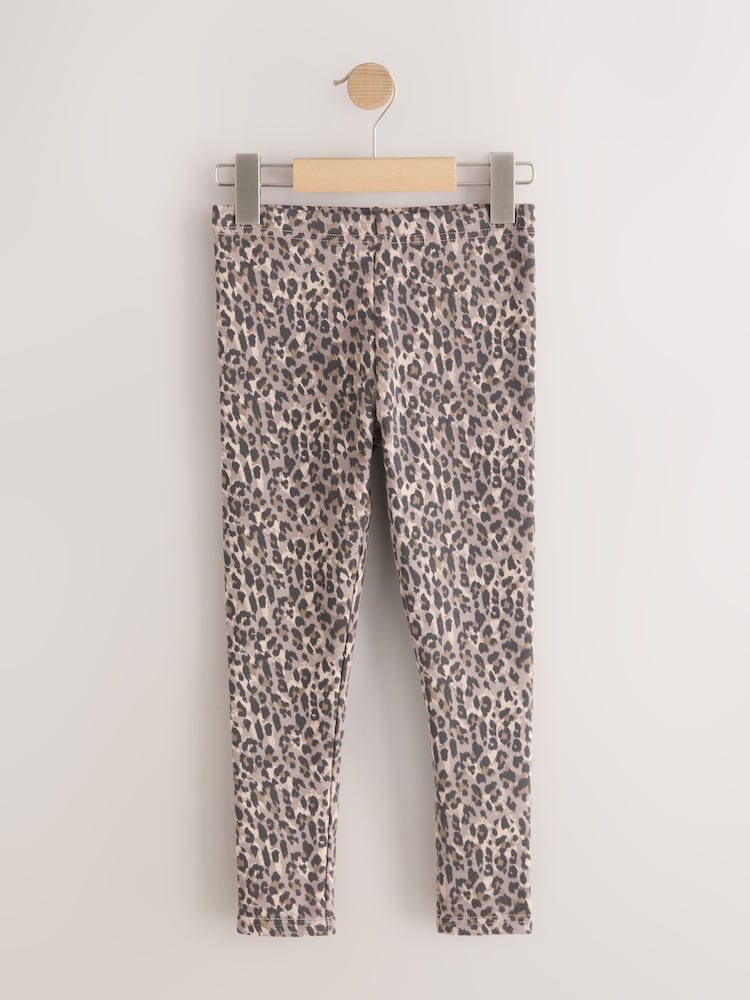 Animal Print 1 Pack Fleece Lined Cosy Leggings (3-16yrs) - Image 1 of 4 Animal Print 1 Pack Fleece Lined Cosy Leggings (3-16yrs) - Image 1 of 4