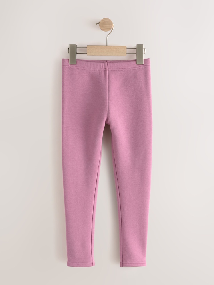 Pink 1 Pack Fleece Lined Cosy Leggings (3-16yrs) - Image 1 of 5 Pink 1 Pack Fleece Lined Cosy Leggings (3-16yrs) - Image 1 of 5