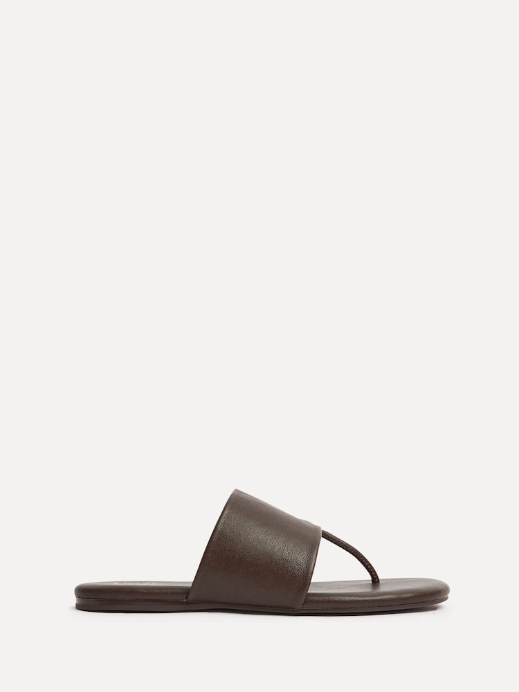 Marrón - Linzi Amara Toe Post Flat Sandals - Imagen 2 de 5