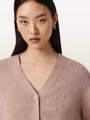 AllSaints Pink Mazzy Cardigan - Image 6 of 7