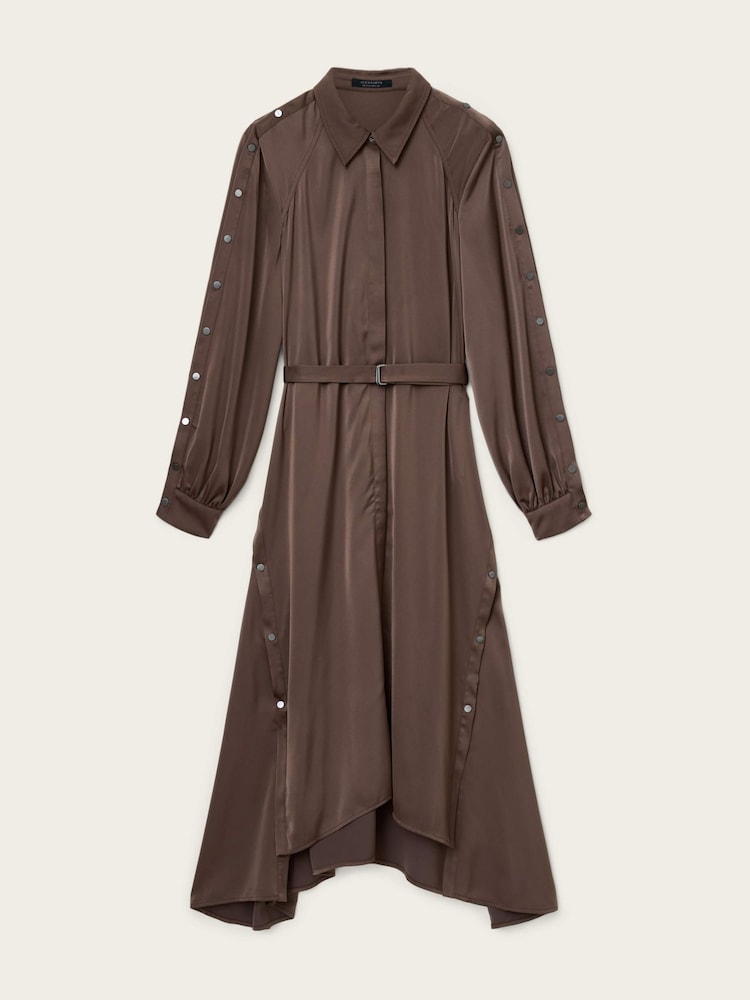 AllSaints Brown Lexi Dress - Image 8 of 8 AllSaints Brown Lexi Dress - Image 8 of 8