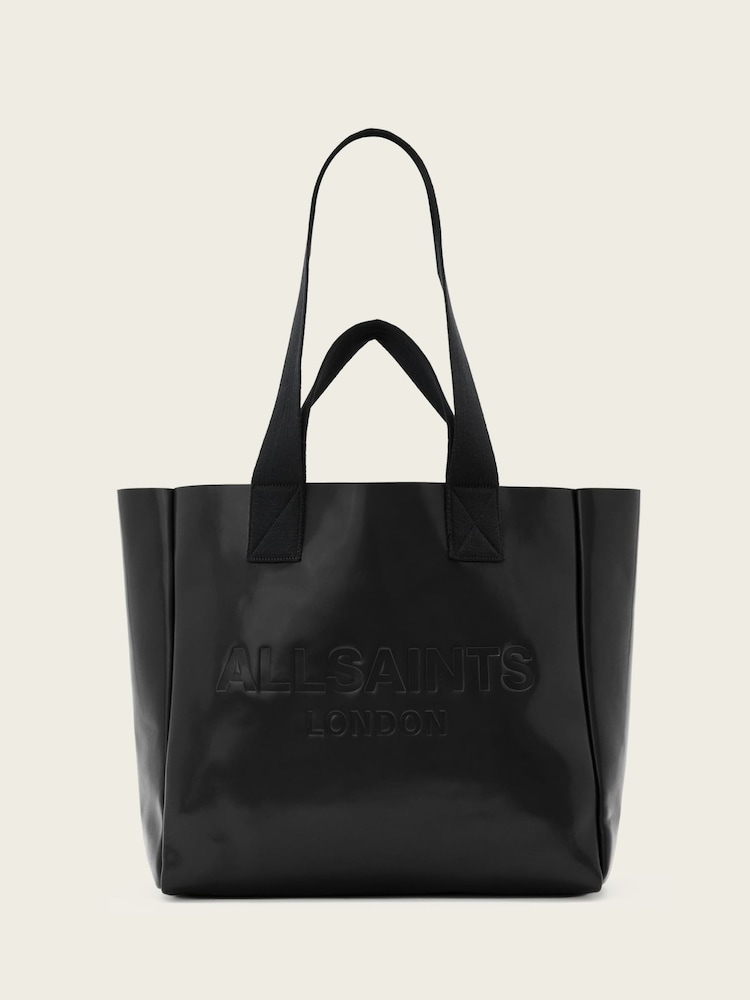 AllSaints Black Izzy Leather Tote Bag - Image 1 of 5 AllSaints Black Izzy Leather Tote Bag - Image 1 of 5