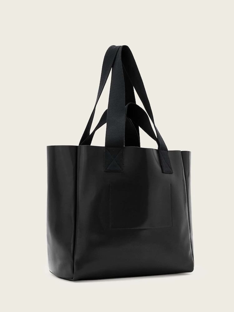 AllSaints Black Izzy Leather Tote Bag - Image 2 of 5 AllSaints Black Izzy Leather Tote Bag - Image 2 of 5