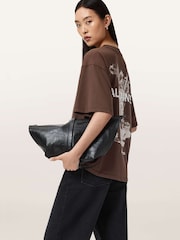 AllSaints Brown Guardian Amelie T-Shirt - Image 8 of 10