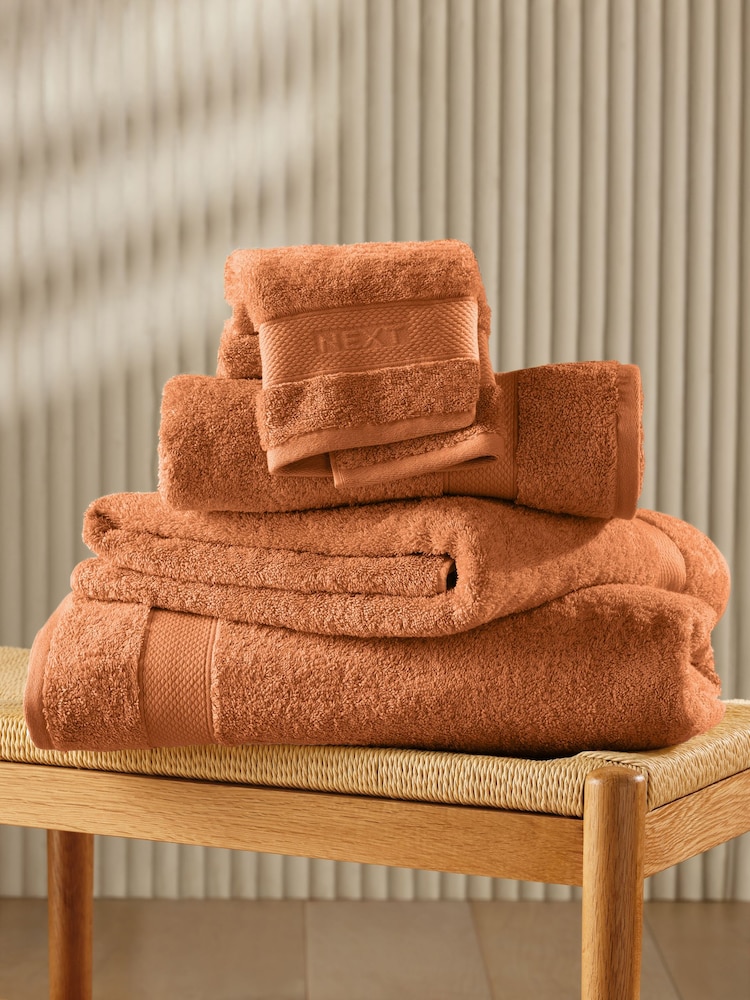 Orange Egyptian Cotton Towel - Image 1 of 3