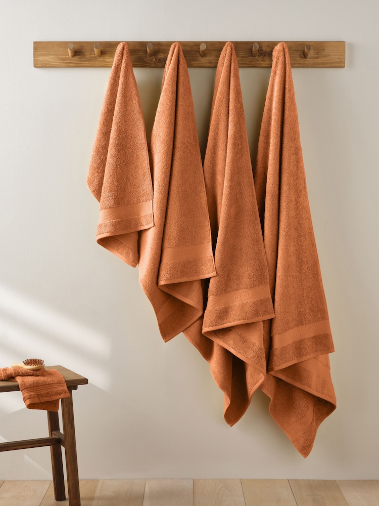 Orange Egyptian Cotton Towel - Image 3 of 3