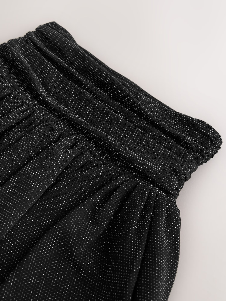 Black Drop Waist Sparkle Skirt (3-16yrs) - Image 8 of 8 Black Drop Waist Sparkle Skirt (3-16yrs) - Image 8 of 8