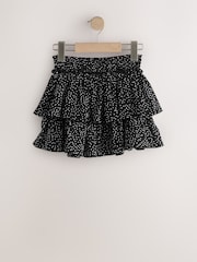 Mancha negra/blanca - Falda de tejido arrugado escalonada (3-16años) - Imagen 6 de 9