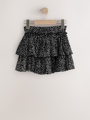 Mancha negra/blanca - Falda de tejido arrugado escalonada (3-16años) - Imagen 7 de 9