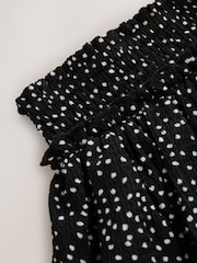 Mancha negra/blanca - Falda de tejido arrugado escalonada (3-16años) - Imagen 8 de 9