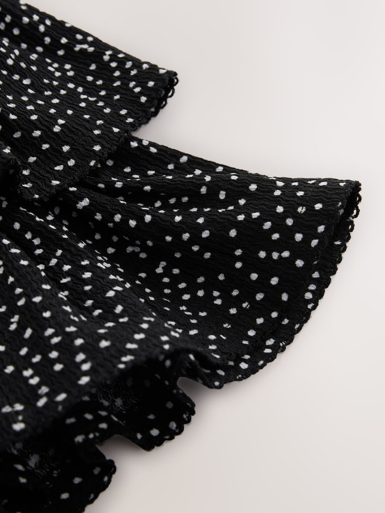 Mancha negra/blanca - Falda de tejido arrugado escalonada (3-16años) - Imagen 9 de 9