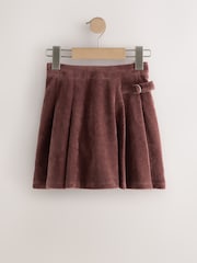 Chocolate Brown Pleated Jersey Cord Skirt (3-16yrs) - Image 5 of 8