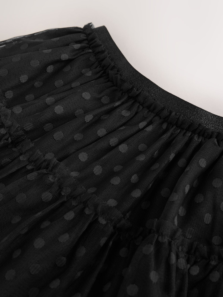 Black Spot Mesh Pull On Skirt (3-16yrs) - Image 8 of 8 Black Spot Mesh Pull On Skirt (3-16yrs) - Image 8 of 8