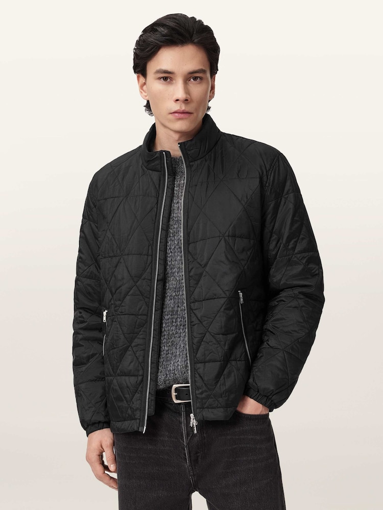 AllSaints Black Tribex Matte Jacket - Image 1 of 8 AllSaints Black Tribex Matte Jacket - Image 1 of 8