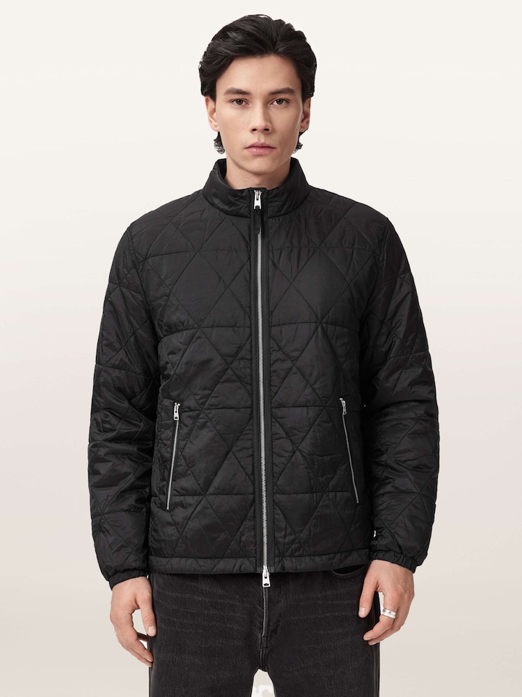 AllSaints Black Tribex Matte Jacket - Image 2 of 8 AllSaints Black Tribex Matte Jacket - Image 2 of 8