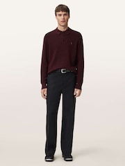 AllSaints Aspen Long Sleeve Polo Jumper - Imagem 6 de 8