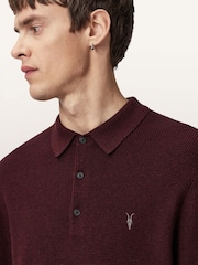 AllSaints Aspen Long Sleeve Polo Jumper - Imagem 7 de 8