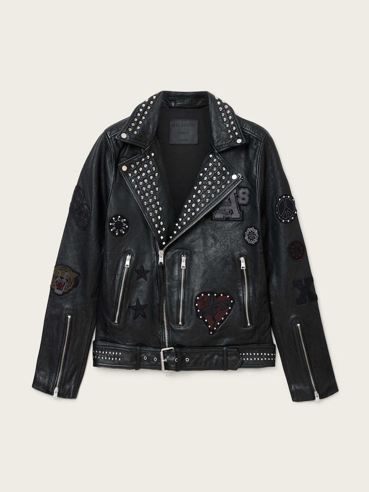 AllSaints Black Cole Biker Jacket - Image 7 of 7 AllSaints Black Cole Biker Jacket - Image 7 of 7