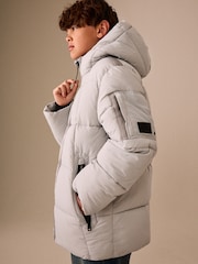 Light Grey Utility Padded Coat (3-16yrs) - Image 1 of 11