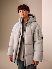 Light Grey Utility Padded Coat (3-16yrs) - Image 2 of 11