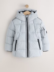 Light Grey Utility Padded Coat (3-16yrs) - Image 6 of 11