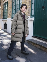 Khaki Green Waterproof Padded Long Line Coat (3-16yrs) - Image 2 of 12