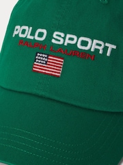 Polo Ralph Lauren Green Polo Sport Twill Cap - Image 3 of 5
