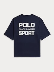 Bleu - T-shirt Polo Ralph Lauren Polo Sport Back imprimé - Image 5 de 5