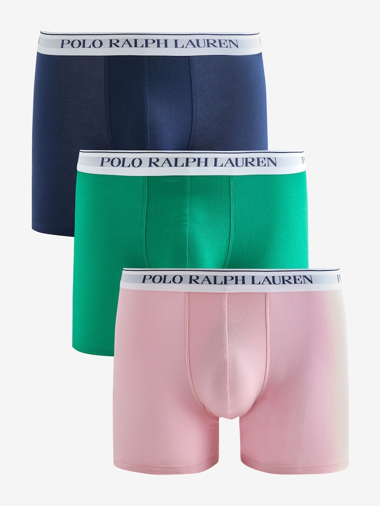 Polo Ralph Lauren Pink Stretch Cotton Boxer Briefs 3 Pack - Image 1 of 4